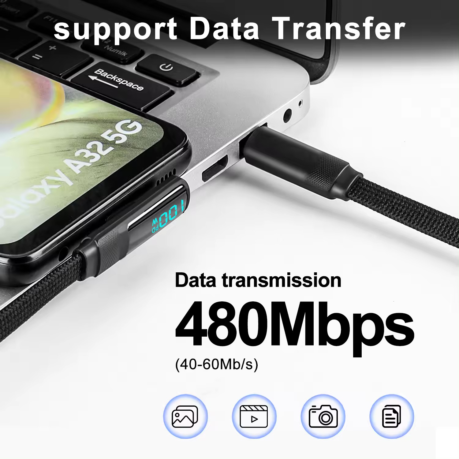 pd 100w fast charging led display visible usb c data cable nylon braid charging cable for phone 15 data cord pd 100w fast charging led display visible usb c data cable nylon braid charging cable for phone 15 data cord