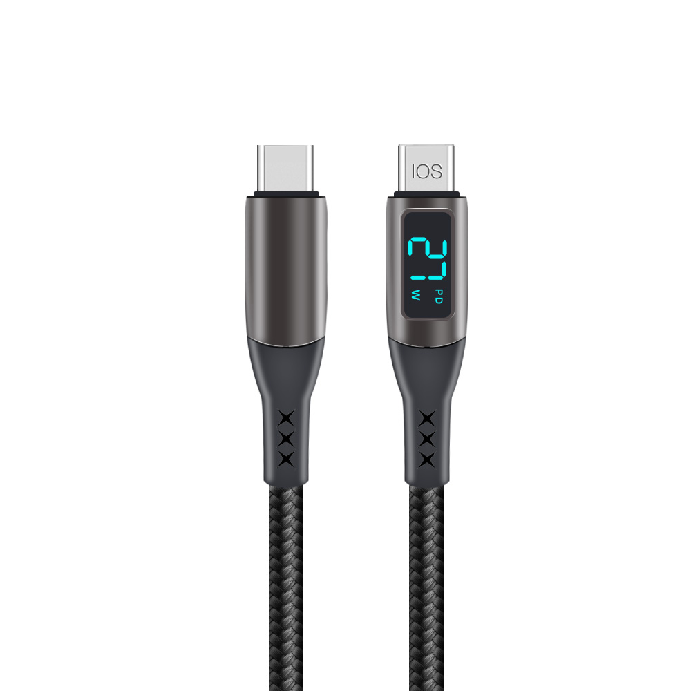 100w digital display fast charging cable usb c to usb c durable nylon braided data cable charging cable 100w digital display fast charging cable usb c to usb c durable nylon braided data cable charging cable