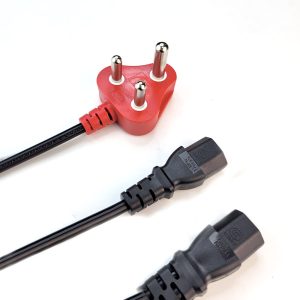 south african 3 pin power cable to 2c13 y shaped power extension cord