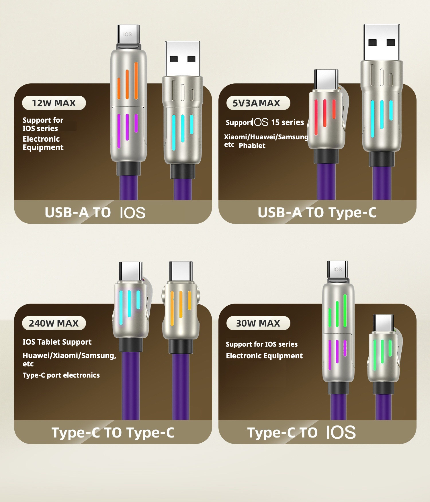 fast charging cable 4 in 1 silicone cord usb type c cable data charging cable for mobile phone fast charging cable 4 in 1 silicone cord usb type c cable data charging cable for mobile phone