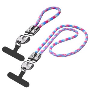 Home 2 in 1 phone lanyard built in usb mobile charging data sync cable 240w type c strap zinc alloy crossbody phone lanyard