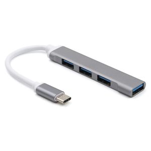 multifunction 4 in 1 usb hub usb 3.0 to usb 3.0 aluminum alloy hub transfer data tablet docking station adapter for computer