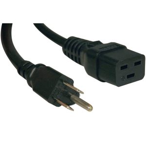 us plug 15awg nema 5 15p to iec320 c19 pc server ac power extension cord
