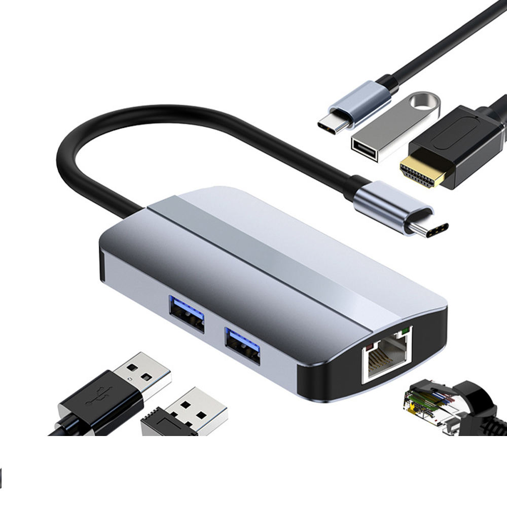 6 in1 hub usb3.0+usb2.0*2+hdtv+usb c pd charging +100mpbs ethernet port type c hub laptop pc type c docking station 6 in1 hub usb3.0+usb2.0*2+hdtv+usb c pd charging +100mpbs ethernet port type c hub laptop pc type c docking station