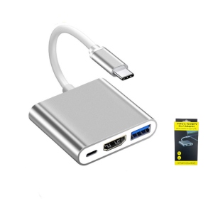 3 in 1 usb c type c multi function hub to usb c pd hdmi 4k usb 3.0 adapter converter docking station