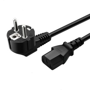 3 pin eu style power cord female iec end ac power cable