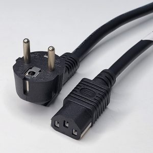 euro 3 pin cord c13 laptop power extension cable