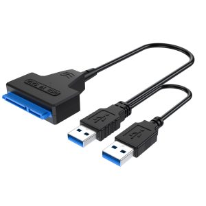 dual usb 2.0 to sata for 2.5/3.5 inch durable lead cable hard dd ssd adapter connector for 2.5 inch ssd/hdd hard drive