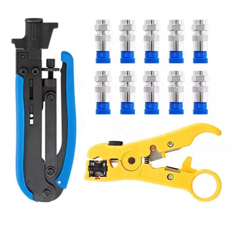 adjustable coaxial cable crimper stripper crimping tool for rg6 rg59 rg11 squeeze pliers crimper adjustable coaxial cable crimper stripper crimping tool for rg6 rg59 rg11 squeeze pliers crimper