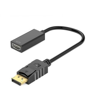 4k dp male to female hdtv compatible black/white displayport to hdtv compatible adapter converter video audio for pc projector