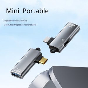 2 in 1 usb c to usb a adapter 10w 100w charging port keychain hole usb3.0 otg for phone macbook more type c devices
