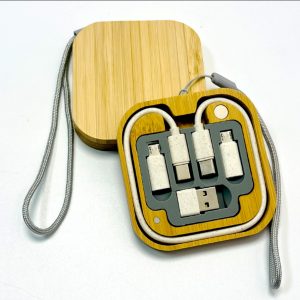 6 in 1 travel kit multifunctional wooden phone charger 3a fast charging data cable kit travel adapter kit for traveling