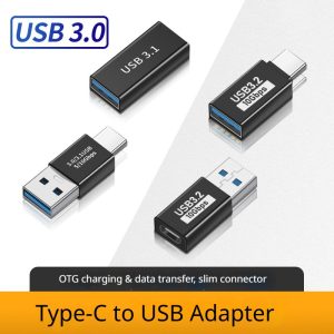 usb c usb 3.2 type c female to a male converter 10gbps data sync & 3a fast charging usb otg adapter