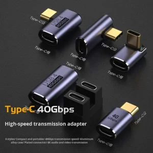 usb type c adapter u4 model 40g thunderbolt 3 usb 8k audio and video transmission 100w current otg usb c adapter