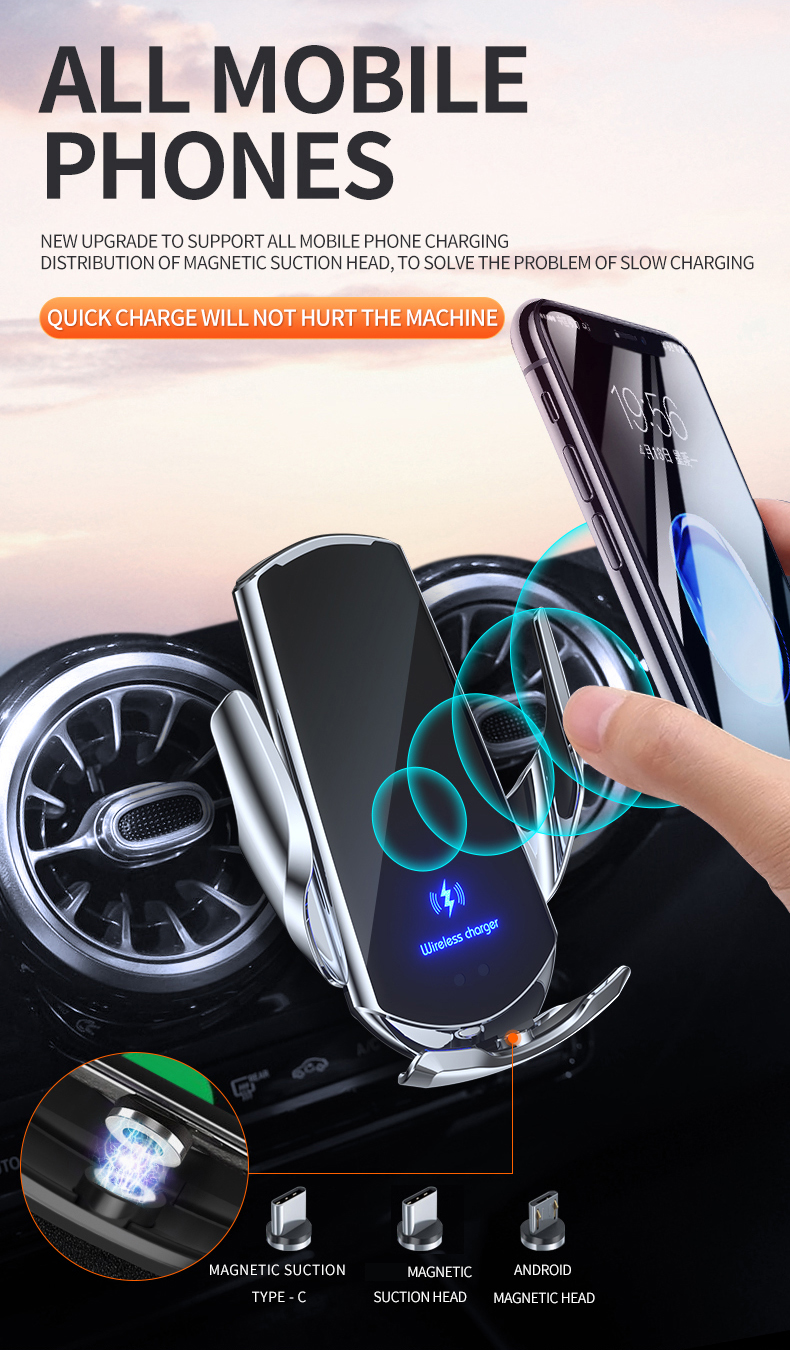 car charger fast charging wireless car charger holder 15w car mobile phone holders car charger fast charging wireless car charger holder 15w car mobile phone holders