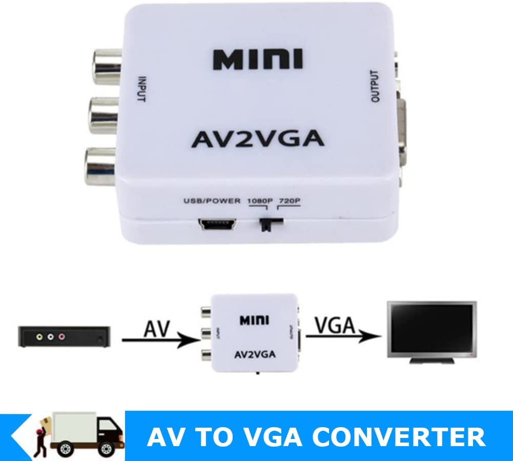 1080p mini vga to av rca converter with 3.5mm audio vga2av cvbs adapter pc to hdtv adapter 1080p 60hz with 3.5mm audio 1080p mini vga to av rca converter with 3.5mm audio vga2av cvbs adapter pc to hdtv adapter 1080p 60hz with 3.5mm audio