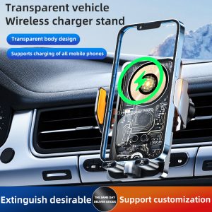 c1 15w transparent magnetic wireless car charger phone car phone holder wireless charger phone holder wireless charger