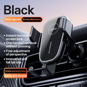 universal mechanical car phone mount gravity auto lock cell mount mobile phone holder supports landscape portrait design