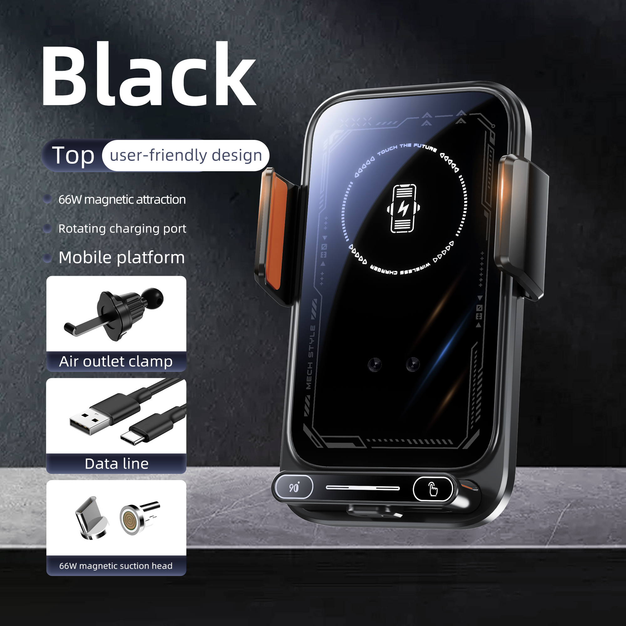 15w fast charging vent mount automotive smart phone car wireless charger holder charger stand 15w fast charging vent mount automotive smart phone car wireless charger holder charger stand