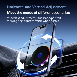 easy install ultra slim s8 15w magnetic wireless flexible electric car charger air vent breathing light