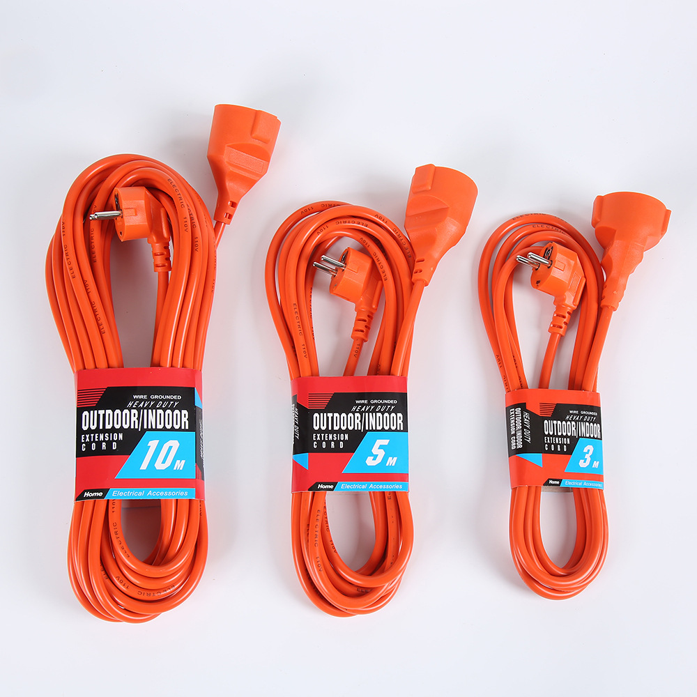 eu schuko male to female extension cord 16a 1.0mm² cca power cable, 2m 5m 10m 20m, orange & black available eu schuko male to female extension cord 16a 1.0mm² cca power cable, 2m 5m 10m 20m, orange & black available